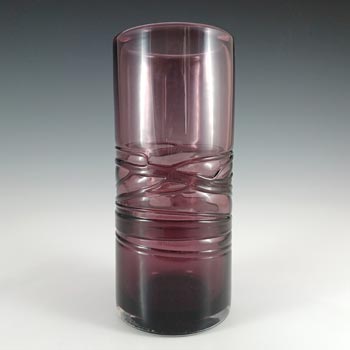 (image for) Whitefriars #9801 Baxter Aubergine Glass Random Strapped Vase