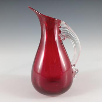 (image for) Whitefriars #9419 Retro Ruby Red Glass 5" 'Sparrow Beak' Jug