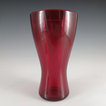 (image for) Whitefriars #9505 Geoffrey Baxter Ruby Red Glass Chalice Vase