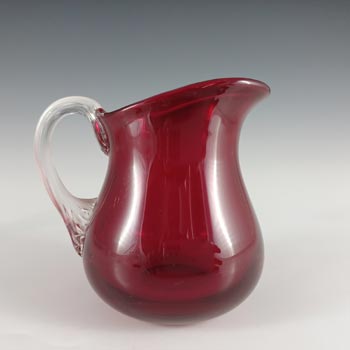 (image for) Whitefriars #9563 Vintage Ruby Red Glass Creamer Jug