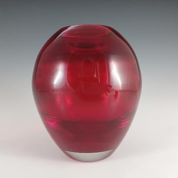 (image for) Whitefriars #9585 Geoffrey Baxter Ruby Red Glass Ovoid Vase