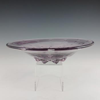 (image for) Stevens & Williams Large Purple Controlled Bubble Glass Bowl