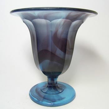 (image for) Davidson #293 Art Deco Purple/Blue Cloud Glass Vase