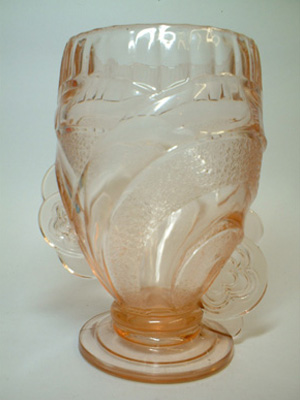 Sowerby Large Art Deco 1930's Pink Glass Vase