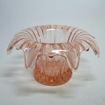 (image for) Sowerby 1930's Art Deco Pink Glass Posy Bowl/Vase