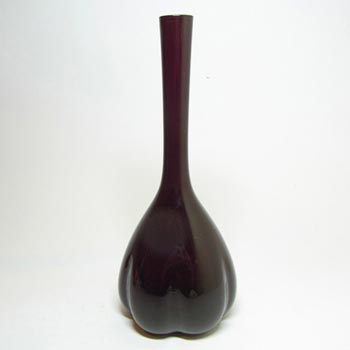 (image for) Elme 1970's Scandinavian Purple Glass Melon Form Vase
