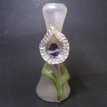 (image for) Art Nouveau 1900's Kralik Green/Purple/White Glass Vase