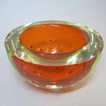 (image for) Galliano Ferro Murano Geode Orange & Uranium Sommerso Glass Bowl