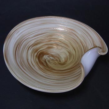 (image for) Murano Copper Aventurine Art Glass Dish/Bowl