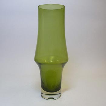 (image for) Riihimaki #1377 Riihimaen Lasi Oy Green Glass Vase