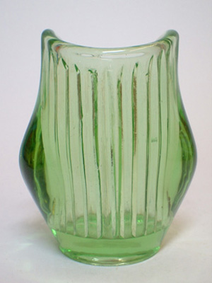 (image for) Zabkowice Polish Green Glass 'Harfa' Vase by Eryka Trzewik Drost