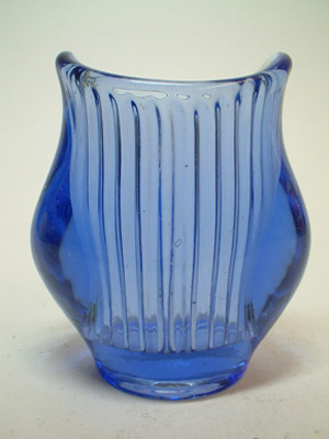 (image for) Zabkowice Polish Blue Glass 'Harfa' Vase by Eryka Trzewik Drost