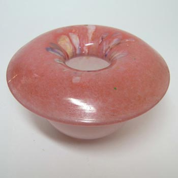 (image for) Vasart or Strathearn Pink Mottled Glass Posy Vase V003
