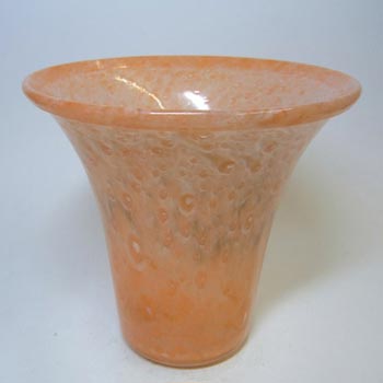 (image for) Nazeing Clouded Pink/Peach Bubble Glass Freeform Vase